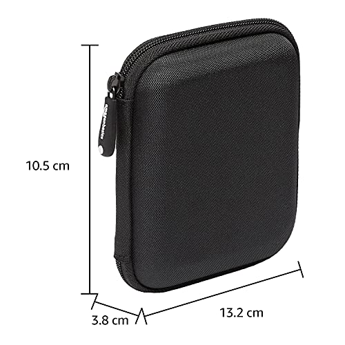 Amazon Basics Small Hard Shell Portable External Hard Drive Carrying Case with Mesh Pocket for My Passport Essential, Black - style: My Passport Essential Case