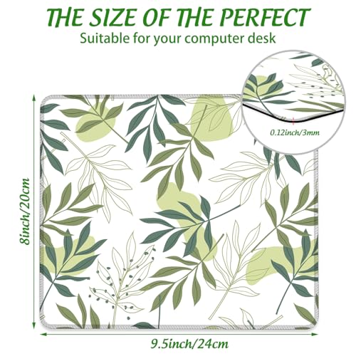 Artistic Leaves Mouse Pad Square Mouse Pads with Stitched Edge, Computer Mousepad with Non-Slip Rubber Base for Computer Laptop Office Desk Accessories 9.5x8 Inches - color: Artistic Leaves