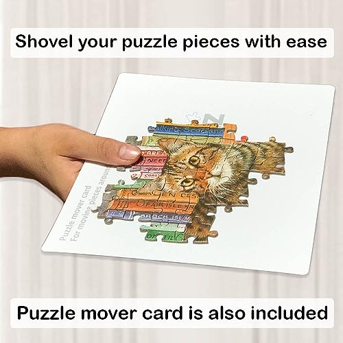 8 Puzzle Sorting Trays with Lid 8" x 8" with Mover Card Hold Up to 1000 Pieces Space Saver Gift for Puzzle Lover
