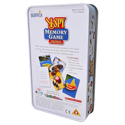 Briarpatch | I SPY Memory Game Travel Tin, Early Learning Preschool Game, Ages 4+