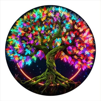 Hartmaze Tree of Life Wooden Puzzle, 178 Intricate Irregular Pieces, 11.2x11.2 Inch, Exquisite Wooden Gift Box – Symbolic Nature Art Jigsaw for Adults & Kids 8+ - color: Tree of Life