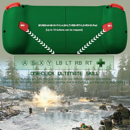 Joso Phone Controller for iPhone/Android Support Phone Case, Mobile Gaming Controller with Ergonomic Design - Wireless Gamepad for Cloud Gaming & PS Remote Play - color: Green