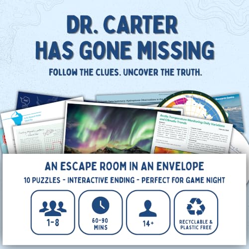 Unique Escape Room in an Envelope | Great for Groups - Families & Friends | Perfect for Games Night | Escape Room in A Box | Puzzle Mystery Game - The Disappearance - style: The Disappearance