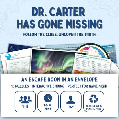 Unique Escape Room in an Envelope | Great for Groups - Families & Friends | Perfect for Games Night | Escape Room in A Box | Puzzle Mystery Game - The Disappearance - style: The Disappearance
