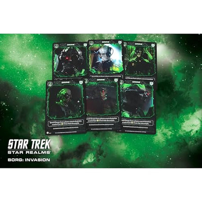 Star Trek: Star Realms - Borg Invasion - Expansion Deck Building Card Game, New Enemy Threat, Co-Op & Versus, TCC Style Combat, Ages 14+, 2-4 Player