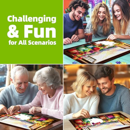 Christian Puzzles for Adults 500 Pieces, Bible Jesus Puzzle with Inspirational Verses, Religious Jigsaw Puzzles 500 Pieces for Seniors Family Game Night, Include Poster & A-F Letter Back, 23"x15" - color: Flowers Jars 500