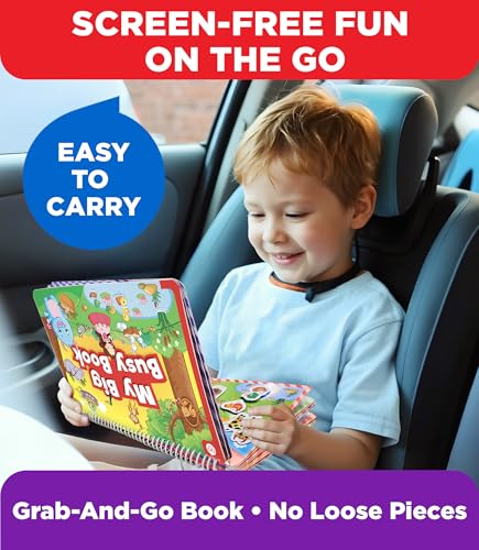 Doctor Jupiter Montessori Preschool Busy Book for Toddlers 3+ Year Olds | Preschool Learning Activities - Educational Travel Toys | Birthday Gift Ideas for Boys & Girls - style: Big Busy Book: 3+