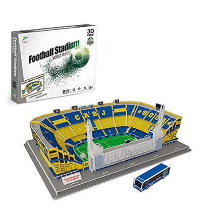 Classic Football Stadium Puzzle,3D Puzzle Soccer Club Venues,3D Paper Model Building Puzzle Kit, Soccer Stadium Souvenir Gift,Handmade Puzzle Ornaments，Cardboard Model (Armando(Bombonera) Stadium) - color: Armando(bombonera) Stadium
