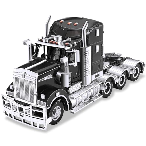 Piececool 3D Puzzles for Adults Metal Car Model Kits - H909 Heavy Truck Head Tractor Metal Model Building Kit, Home Decoration Challenging 3D Puzzles DIY Assembling Crafts Great Gifts - style: H909 Heavy Truck