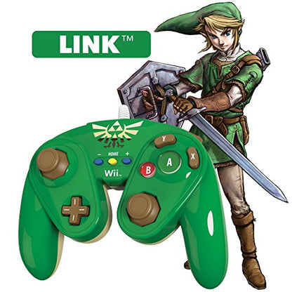 PDP Wired Fight Pad for Wii U - Link (Renewed)