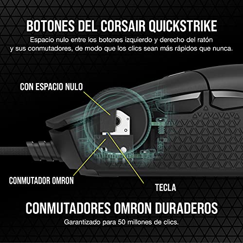 Corsair KATAR PRO XT Wired Ultra-Light FPS Gaming Mouse – 18,000 DPI – Symmetric Shape – Quickstrike Buttons – iCUE Compatible – PC, Mac, PS5, PS4, Xbox – Black