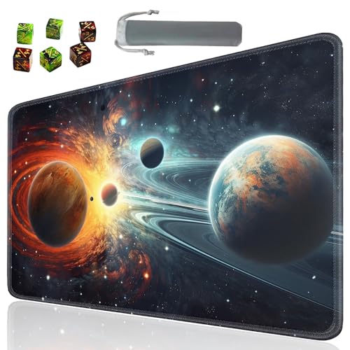 Board Game for TCG Playmat Table Mats Games Size 60X35 cm Mousepad Compatible for MTG RPG CCG Trading Card Game Play mats with 6 Dice (Playmat 122) - color: Sotw-playmats-1-122