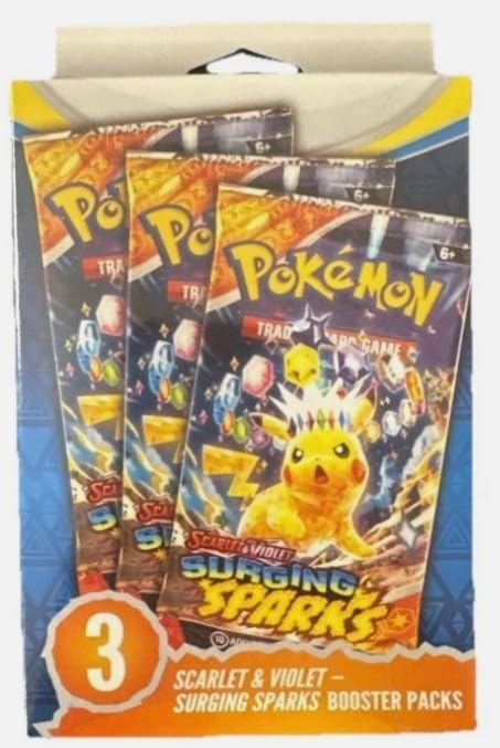 Pokemon Trading Card Game TCG Scarlet and Violet - Surging Sparks 3 Booster Packs
