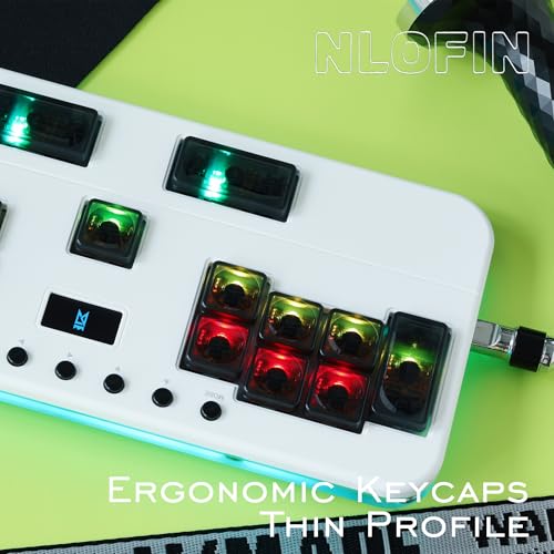 Professional Rhythm Game Keyboard, 5 Layer Macro Keypad for OSU! Phigros Muse Dash, CNC Aluminum, Hot-Swappable Gateron Switches, VIA Programmable (White) - color: White