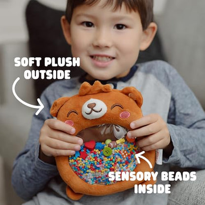 Chuckle & Roar Sensory Seek & Find Scavenger Hunt Bear – Plush Travel Toy with Hidden Objects, 40 No-Reading Challenge Cards, Sensory Activity for Focus & Calm, Toddler Gift Ages 3+ - style: Brown Bear