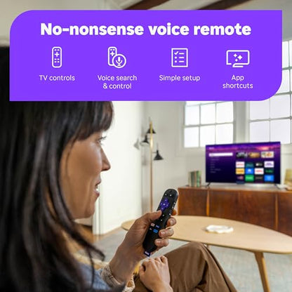 Roku Streaming Stick HD with Voice Remote | Compact 4K Streaming Device for TV with Roku Voice Remote & Long-Range Wi-Fi - Free & Live Local News, Sports - style: HD