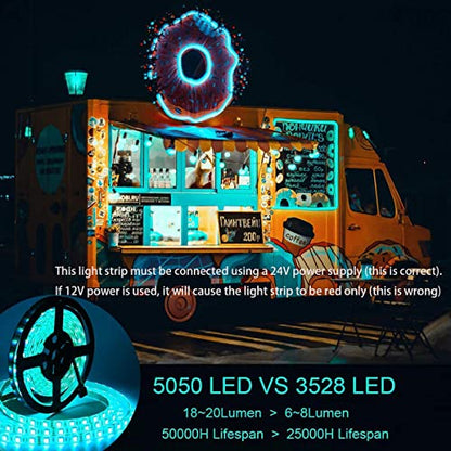 SUPERNIGHT RGB LED Strip Lights Waterproof, 32.8 FT 10M 600LEDs | SMD 5050, Color Changing, Flexible, for Bedroom, TV Back Lighting, Christmas, Halloween Day, Not Include Power Adapter - size: 32.8 FT