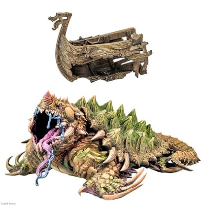 Dungeons & Lasers Dragon Turtle Miniature - Large Figure for Use with DND and 5E Compatible RPG Games - Unpainted and Unassembled - for Ages 14 Years and up