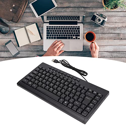 ASHATA Mechanical Gaming Keyboard, Compact 60 Percent Wired USB Keyboard with 95 Keys Hot Swappable Design for and Typists Black Arabic Layout