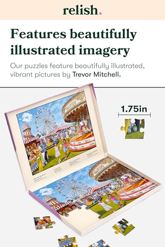 Relish Dementia Puzzles for Adults, 35 Piece The Fair's in Town Jigsaw Puzzle, Alzheimerís Products and Activities - style: The Fair's in Town