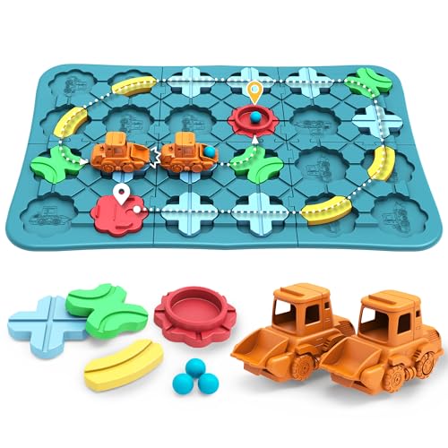 Bonitoto STEM Board Game Logical Road Builder Maze Toy for Kids Ages 3-8 | 42 Pcs Montessori Educational Puzzle, Develops Logical Thinking for Preschool Classroom Learning, Birthday Gift for Ages 4-8
