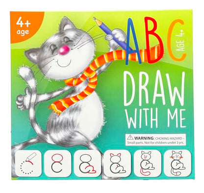 Learn to Draw ABC Letters: Crafts & Art Supplies for Kids Ages 3-6, Gift | How to Draw, Letter Tracing Cards, Handwriting Practice, Alphabet Flashcards, Birthday Gift for 4 Year Old Girl Boy