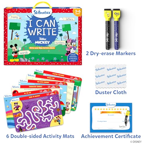 Skillmatics I Can Write Disney Junior Mickey Mouse - Reusable Preschool Learning Activities, Educational Toy and Game, Back to School Supplies, Gifts for Students, Kids, Toddlers Ages 3, 4, 5, 6 - style: 9. I Can Write Disney Mickey