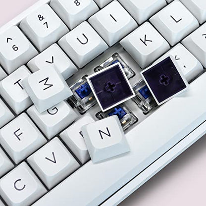 dagaladoo Double Shot PBT keycaps Set, ISA Profile Keyboard Keycaps | Retro key caps full size,Custom keycaps for 60% 65% 75% 100% Cherry-MX switch Mechanical Keyboard(White/Purple,169-keys) - color: White/Purple