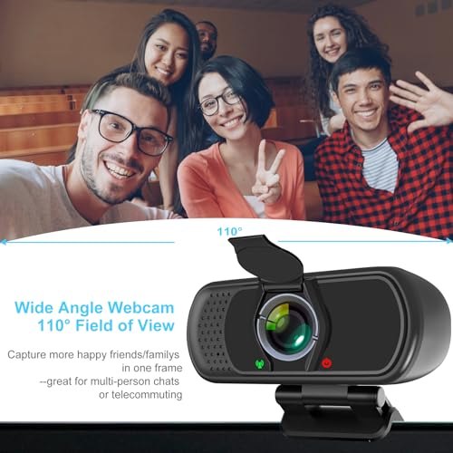 XPCAM HD 1080p Webcam with Microphone,USB Web Camera for Computer PC Laptop | PC Webcam with Cover/Tripod,110°FOV Wide Angle,Plug&Play Streaming Computer Camera for Laptop Mac Zoom,Teams,Twitch Gaming - color: webcam for pc (black)