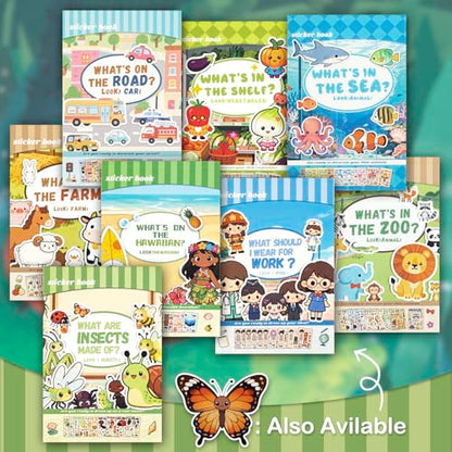 Make Your Own Insect Sticker Book, 10 Bug Stickers Sheets and 1 Scene Card, Spring Crafts for Kids Party Favors and Preschool Activities, Mix and Match for Water Bottles, Gifts, Cards - style: Insect