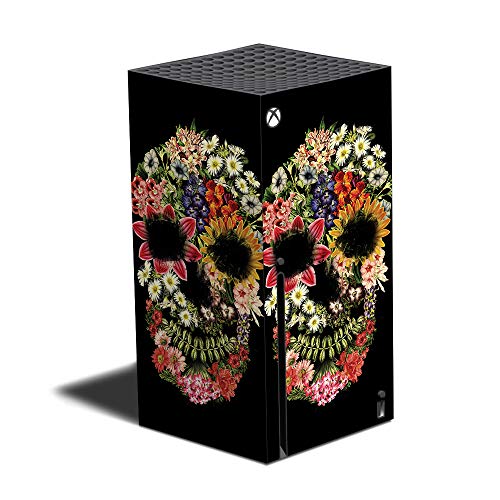 Mighty Skins Skin Compatible with Xbox Series X - Floral Skull | Protective, Durable, and Unique Vinyl Decal wrap Cover | Easy to Apply and Change Styles | Made in The USA (MIXBSERX-Floral Skull) - color: Floral Skull
