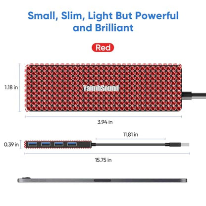 USB Splitter for Laptop, Laptop USB Port Expander, USB Hub Adapter Red | Laptop USB Port Expander, USB Hub Adapter for PC, MacBook Pro, Mac Air, Surface, Flash Drive, SSD, Gaming - size: Red A+C to 4 USB
