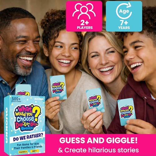 QUOKKA Fun Card Game for Teens, Kids & Adults – Fun Party & Family Board Game | What Would You Chose Challenges | 500+ Hilarious Icebreaker Questions for Friends, Family Nights, Travel & Sleepovers - color: 3. Daily Fun Choices