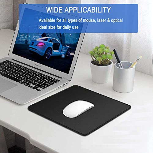 Mouse Pad, Upgraded 30% Larger Mouse pad with Durable Stitched Edges | MousePad, Premium-Textured & Waterproof Mousepad, Nonslip Natural Rubber Base Mouse pad for Laptop,Computer, Office - color: Black, size: Medium