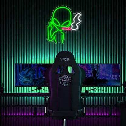 Alien Neon Sign, LED Neon Light Signs for Wall Decor Green Alien Light Up Sign Lamp for Bar Bedroom Pub Man Cave Birthday Gift Dimmable USB Powered(14.9"*13.4") - style: Alien