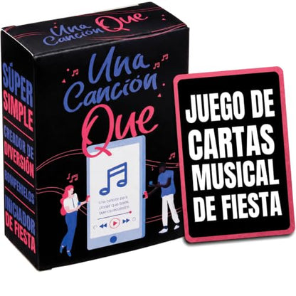 Una Canción Que - Game That Song Spanish Edition Music Party Game | Compete to Play the Best Song For Adults & Families, Card Game, Game Night - style: Spanish Edition