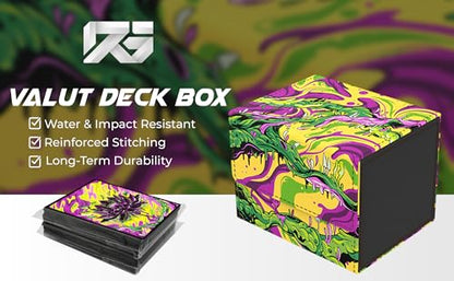 (Melting Black Lotus) 100% Hand-Drawn TCG/MTG 100+ Card Vault Deck Box - style: Melting Black Lotus
