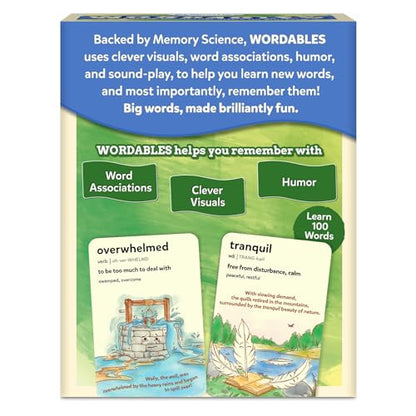 Skillmatics Vocabulary Flash Cards for Kids - Learn 100 Words with Wordplay, Visuals, & Soundplay, Educational Gift for Ages 8, 9, 10 & Up, Screen-Free Language Game - style: Level 1