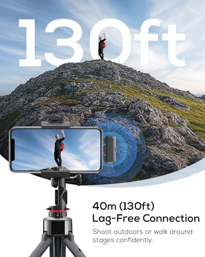 Wireless Lavalier Microphone for iPhone, iPad, Android - USB-C Plug Noise Cancelling Lapel Mini Mic with Charging Case, 30H Battery - Compact Clip-on Mic for YouTube, TikTok, Podcast, Video Recording