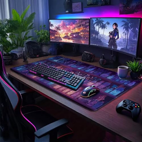 Mystical Potion Bottles Large Gaming Mouse Pad Desk Mat 31.5x15.7 | Extended Mousepad, Non-Slip Rubber Base , Stitched Edges, for Computer/Laptop/Office/Home - color: Mystical Potion Bottles