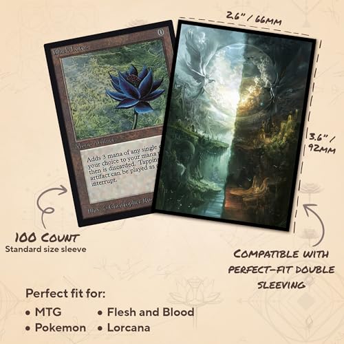 Black White - MTG Card Sleeves, 104ct, Standard Size, Smooth | Perfect for Double Sleeving, Smudge Resistant Matte Back, Standard 66x92mm - Compatible with Magic The Gathering & TCG Cards - color: Black White