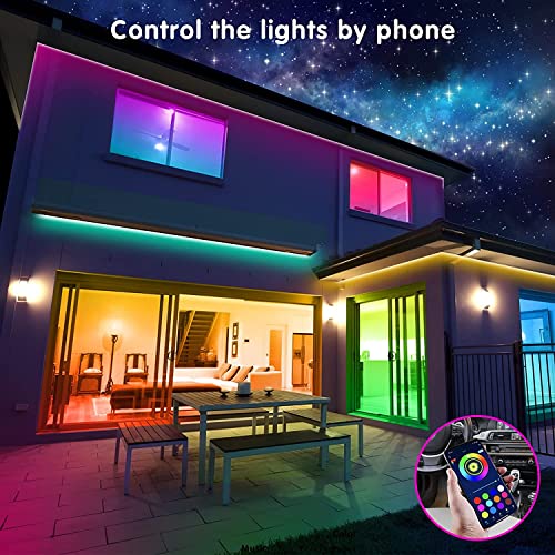 Tenmiro 32.8ft Led Strip Lights, RGB LED Smart Music Sync Color Changing LED Lights Strips with Remote Led Lights for Bedroom, Kitchen, Home, TV, Parties and Fstivals - size: 32.8FT