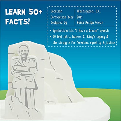 Imagimake Mapology - Monuments of USA, Build 10 3D Famous Landmarks | Educational 3D Puzzle for Kids, Learn Geography & 50+ Facts, Birthday Gift for Boys &Girls Ages 5,6,7,8,9,10,11,12 Years Old - style: Monuments of USA
