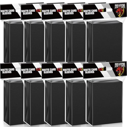 1000 Pcs Black Card Sleeves Toploaders for Trading Card, Matte Card Sleeves Deck Card Protectors Compatible with Baseball Cards, Sports Cards, Game Card - color: Black, size: 1000PCS