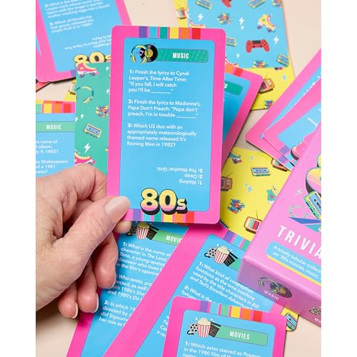 Journey of Something: 80's Trivia Cards - Adult Party Card Game, 180 Rad Questions, Pop Culture Knowledge, Decade Nostalgia, Ages 14+, 2+ Players