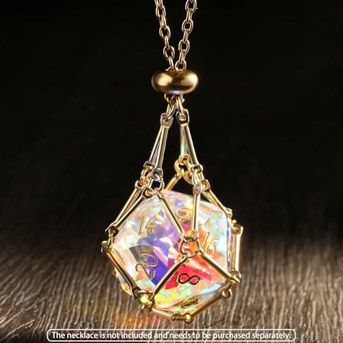 DNDND 7-Piece Prism Glass D&D Dice Set - Rainbow Multifaceted RPG Dice for Dungeons & Dragons, Tabletop Gaming, Collectors | Premium Gift Box & Durable Design (Rainbow) - color: Rainbow