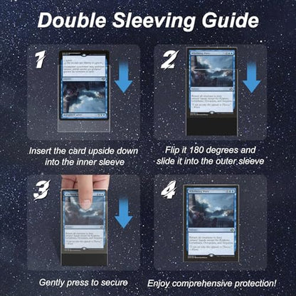5000 Pack Card Sleeves, Perfect Fit Inner Sleeves Ideal for Double-Sleeving, Trading Card Sleeve Compatible with MTG, TCG, Gaming Cards - color: Clear, size: 5000 Pack