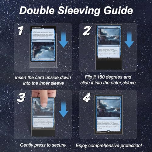 1200 Pack Card Sleeves, Perfect Fit Inner Sleeves Ideal for Double-Sleeving, Trading Card Sleeve Compatible with MTG, TCG, Gaming Cards - color: Clear, size: 1200 Pack