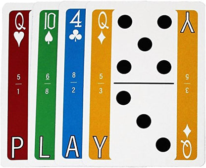 Flex Deck Playing Cards 3 in 1 Travel Game Deck with Card Games Domino Play and Word Games Compact Family Game for Camping Road Trips Classroom and Game Night