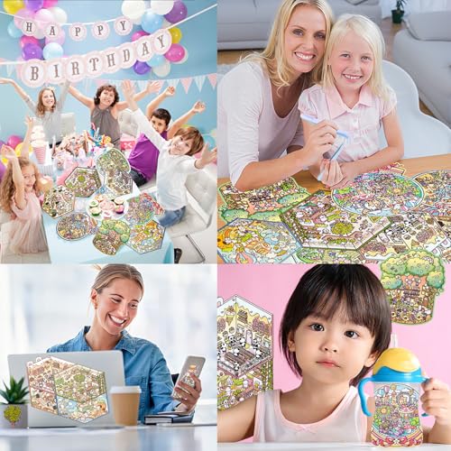 DIY 3D Sticker Scene,8 Sets Pack(500+),Reusable Sticker Book | Cute Sets for Free Combination, Cute Waterproof for Anywhere, Crafts Party Favors Birthday Gift - style: L 3-in-1 8P